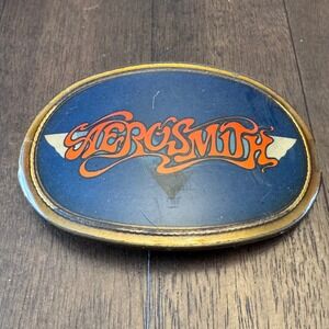 Vintage 1977 Aerosmith Belt Buckle Pacifica MFG Rock Band Collectible